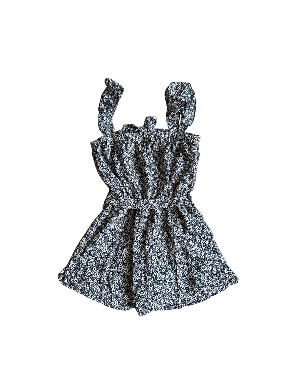 NWT Trixxi Medium Navy and White Floral Mini Romper from Francesca’s